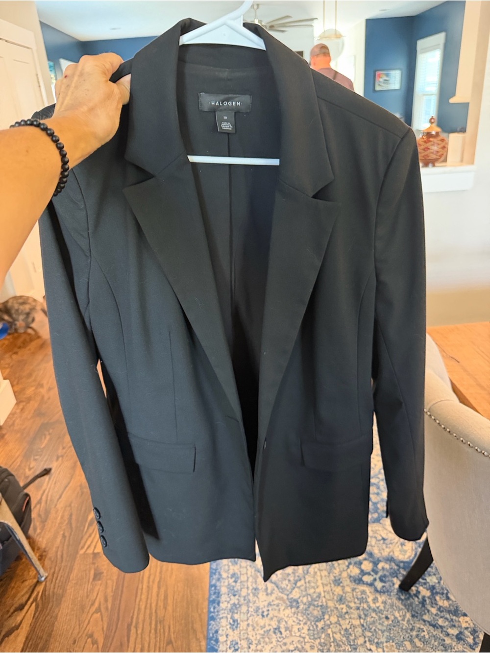 Halogen Black Open-Front Blazer
